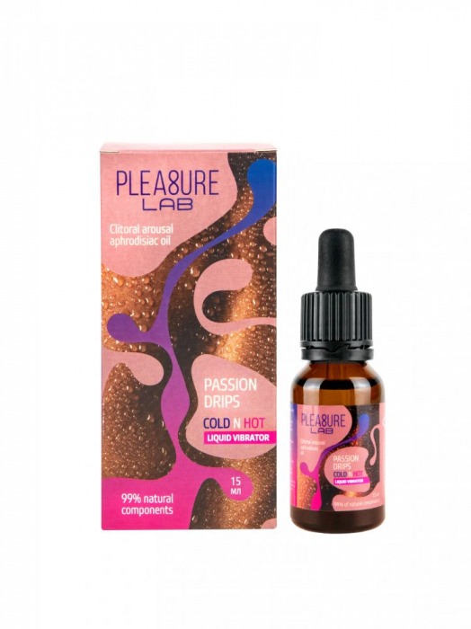 Жидкий вибратор Passion Drips Cold n Hot - 15 мл. - Pleasure Lab - купить с доставкой в Кургане