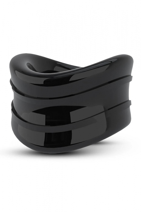 Черное эрекционное кольцо на мошонку Beef Ball Stretcher Snug - Blush Novelties - в Кургане купить с доставкой