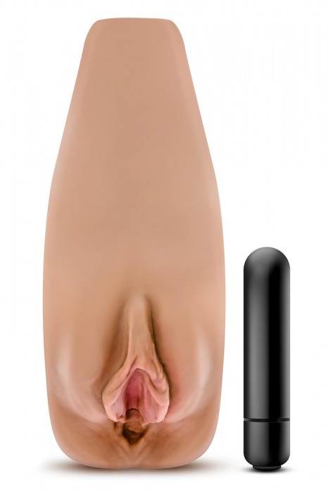 Маструбатор-вагина с вибрацией Soft   Wet Renata Realistic Tan Masturbator - Blush Novelties - в Кургане купить с доставкой