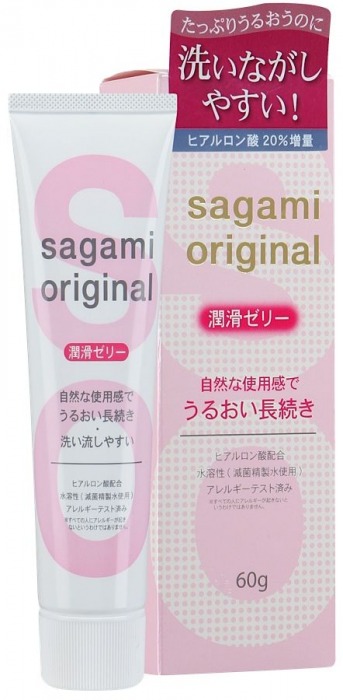 Гель-смазка на водной основе Sagami Original - 60 гр. - Sagami - купить с доставкой в Кургане