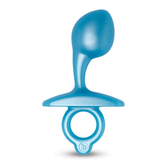 Голубая анальная пробка для массажа простаты Bulb Silicone Prostate Plug - 10,7 см. - b-Vibe - в Кургане купить с доставкой
