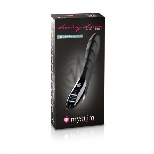 Вибратор с электростимуляцией Sizzling Simon Black Edition - 27 см. - MyStim - купить с доставкой в Кургане