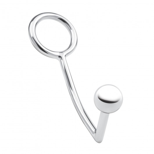 Кольцо на пенис с анальным стимулятором Stainless Steel Anal Hook   Cock Ring - BlueLine - в Кургане купить с доставкой