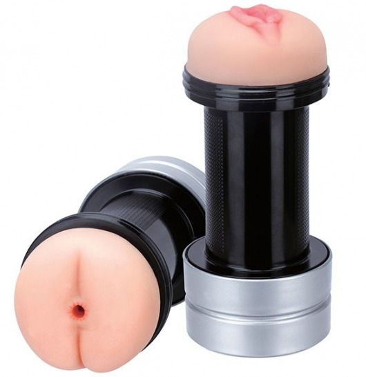 Мастурбатор 2-в-1 REALSTUFF 2 IN 1 HUMMER ANUS   VAGINA: вагина и анус - Dream Toys - в Кургане купить с доставкой