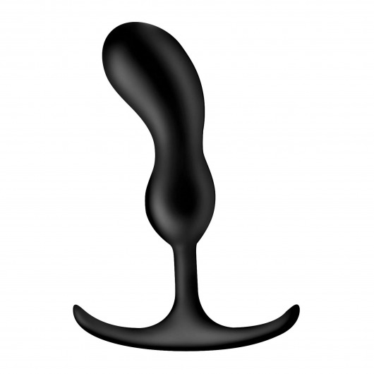 Черный массажер простаты с утяжелителями Premium Silicone Weighted Prostate Plug Medium - 16,3 см. - XR Brands - в Кургане купить с доставкой