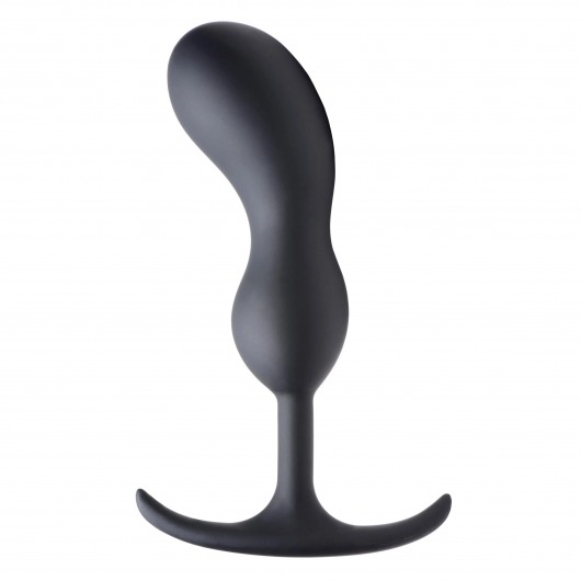 Черный массажер простаты с утяжелителями Premium Silicone Weighted Prostate Plug Large - 18,8 см. - XR Brands - в Кургане купить с доставкой