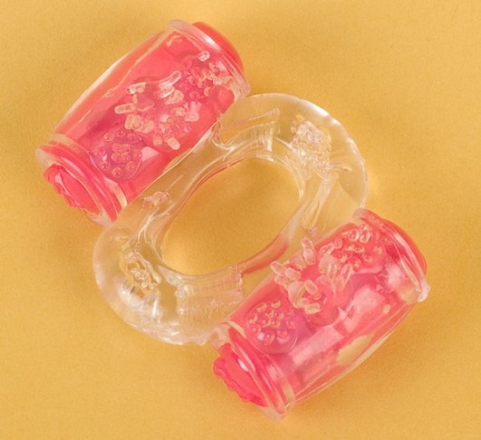 Прозрачное виброкольцо с двумя вибропульками - Toyfa Basic - в Кургане купить с доставкой