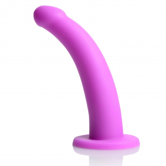 Лиловый поясной страпон Navigator Silicone G-Spot Dildo with Harness - 17,8 см. - XR Brands - купить с доставкой в Кургане