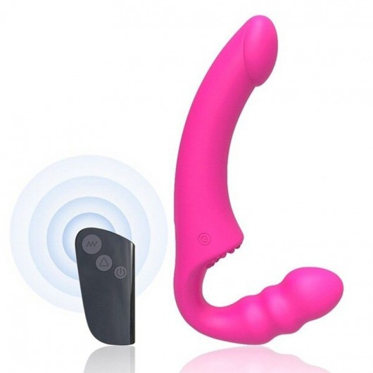 Розовый безремневой страпон Straples Strap-On Dildo - Erokay - купить с доставкой в Кургане