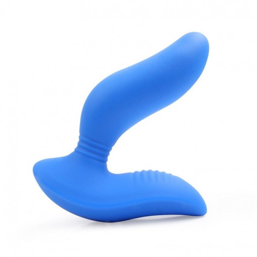 Синий вибромассажер простаты 3,5’’ Curve P-spot Massager - 12 см. - Erokay - в Кургане купить с доставкой