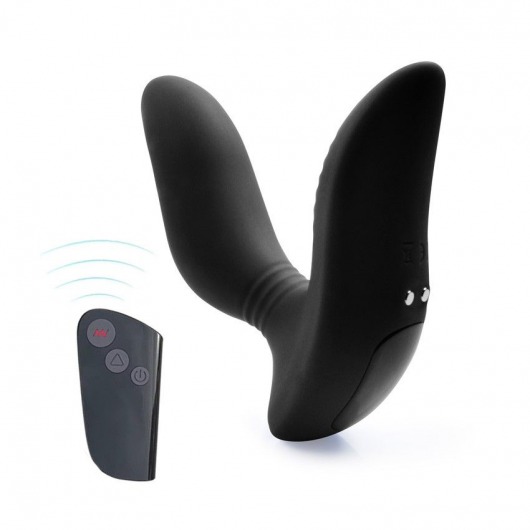 Черный вибромассажер простаты 3,5’’ Remote Control Curve P-spot Massager - 12 см. - Erokay - в Кургане купить с доставкой