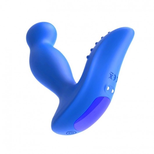 Синий вибромассажер простаты 3,5’’ Remote Control P-spot Massager - 12,5 см. - Erokay - в Кургане купить с доставкой