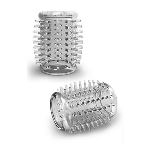 Прозрачная насадка с шипами STAY HARD COCK SLEEVE 01 CLEAR - Blush Novelties - в Кургане купить с доставкой