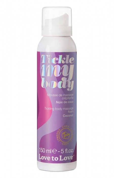 Массажная хрустящая пенка Tickle My Body Coconut с ароматом кокоса - 150 мл. - Love to Love - купить с доставкой в Кургане