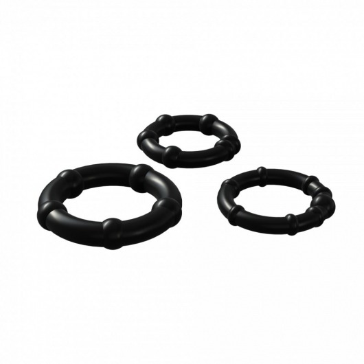 Набор из 3 черных эрекционных колец Babooom Ring Set - Adrien Lastic - в Кургане купить с доставкой