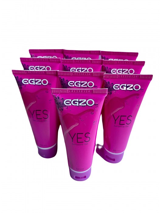 Набор из 10 согревающих лубрикантов на водной основе Egzo Yes (по 50 мл.) - EGZO - купить с доставкой в Кургане