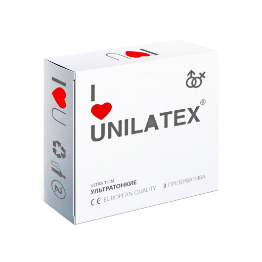 Ультратонкие презервативы Unilatex Ultra Thin - 3 шт. - Unilatex - купить с доставкой в Кургане