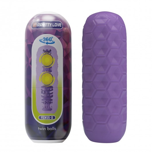 Фиолетовый мастурбатор Venus-X Twin balls - Baile - в Кургане купить с доставкой