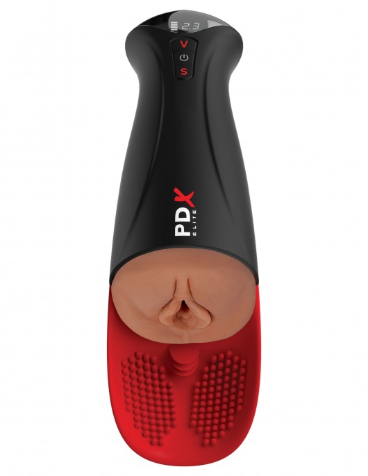 Мастурбатор-вагина в колбе с вибрацией Fuck-O-Matic Pro XL - Pipedream - в Кургане купить с доставкой