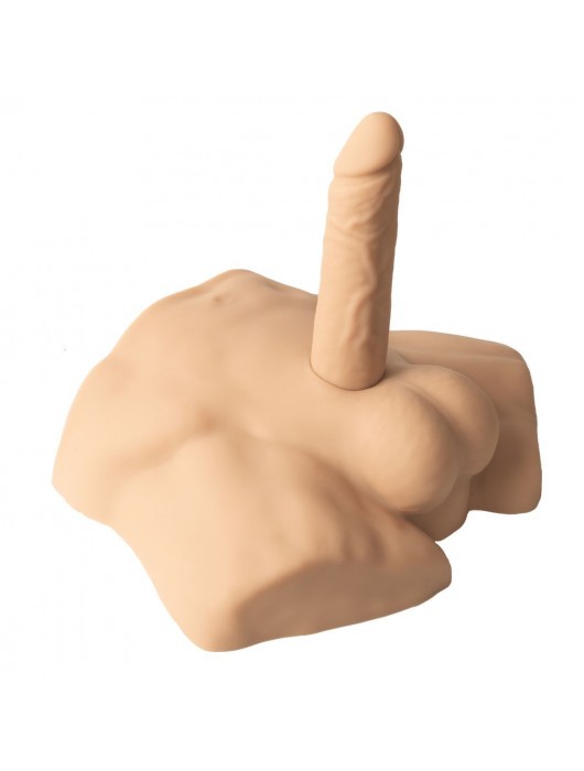 Телесный мужской полуторс с фаллоимитатором SILEXD Apollo S 7 - Adrien Lastic