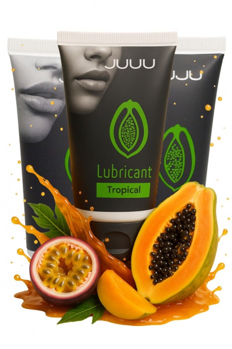 Набор из 3 съедобных лубрикантов JUJU со вкусом тропических фруктов - JuJu - купить с доставкой в Кургане