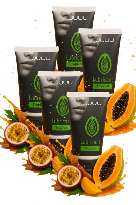 Набор из 5 съедобных лубрикантов JUJU со вкусом тропических фруктов - JuJu - купить с доставкой в Кургане