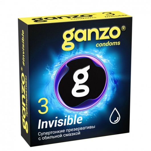 Супертонкие презервативы Ganzo Invisible - 3 шт. - Ganzo - купить с доставкой в Кургане