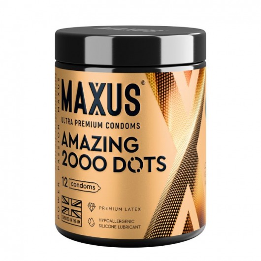 Точечные презервативы MAXUS 2000 Amazing Dots с железным кейсом - 12 шт. - Maxus - купить с доставкой в Кургане