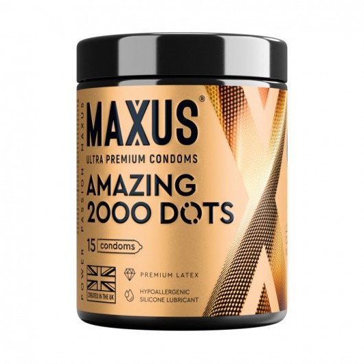 Точечные презервативы MAXUS 2000 Amazing Dots с железным кейсом - 15 шт. - Maxus - купить с доставкой в Кургане