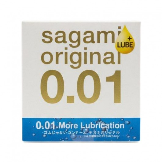 Увлажнённый презерватив Sagami Original 0.01 Extra Lub - 1 шт. - Sagami - купить с доставкой в Кургане