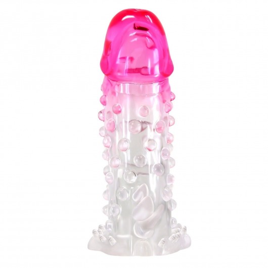 Прозрачно-розовая насадка на пенис Wilford - 13,5 см. - Baile - в Кургане купить с доставкой