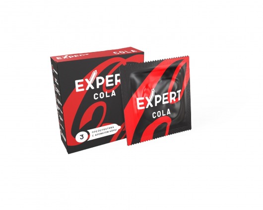 Презервативы с ароматом колы Expert Cola - 3 шт. - Expert - купить с доставкой в Кургане