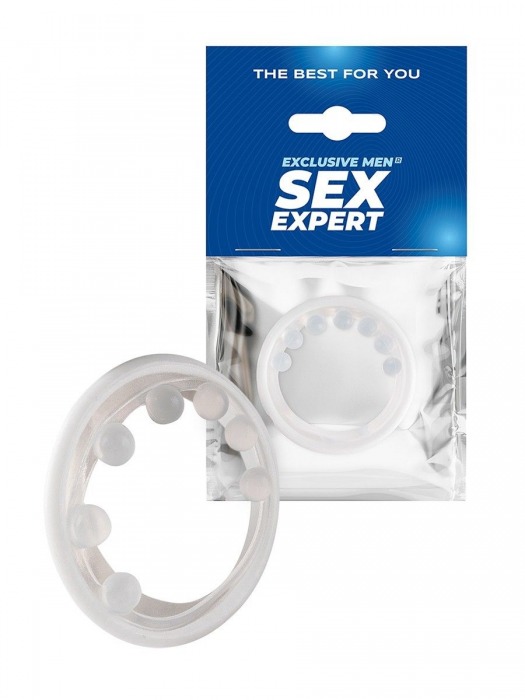 Эрекционное кольцо с мягкой стимулирующей насадкой - Sex Expert - в Кургане купить с доставкой