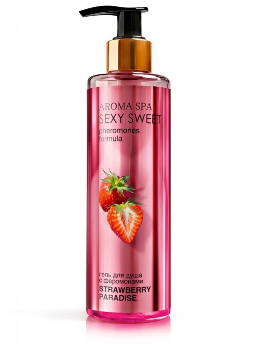 Гель для душа с феромонами и ароматом клубники Strawberry Paradise - 200 мл. -  - Магазин феромонов в Кургане