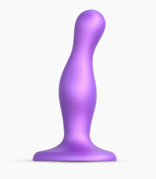 Фиолетовая насадка Strap-On-Me Dildo Plug Curvy size S - Strap-on-me - купить с доставкой в Кургане
