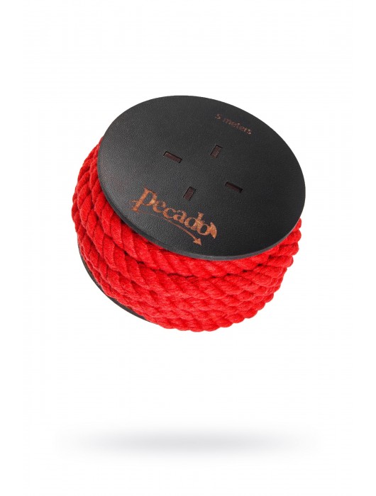 Красная веревка для шибари на катушке - 5 м. - Pecado - купить с доставкой в Кургане