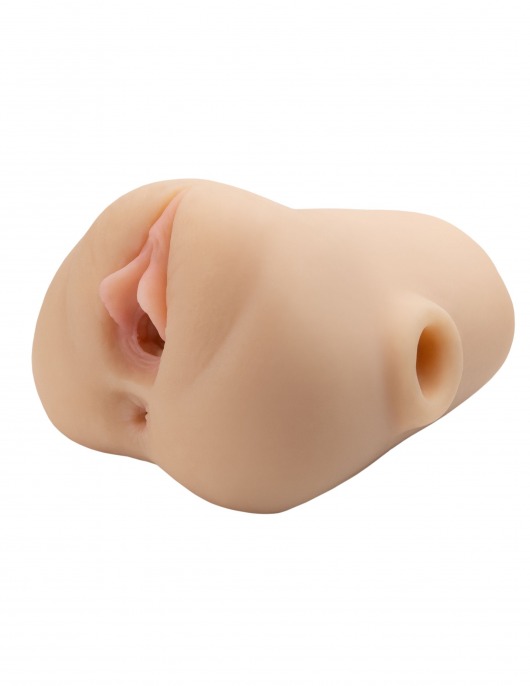 Телесный мастурбатор с вибрацией Double Pounder Vibrating Squeeze Stroker - Pipedream - в Кургане купить с доставкой