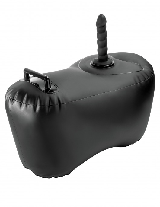 Черное надувное кресло с платформой для фиксации дилдо Body Dock Inflatable Love Seat - Pipedream - купить с доставкой в Кургане