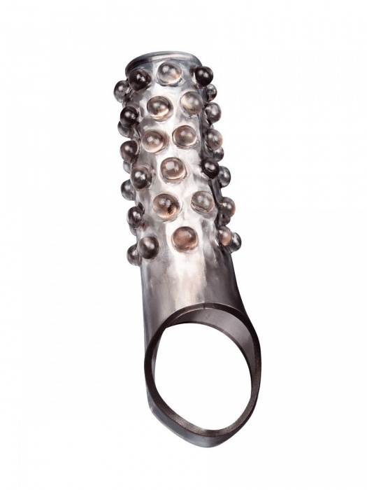 Дымчатая насадка на пенис с выпуклостями - 11 см. - Sex Expert - в Кургане купить с доставкой