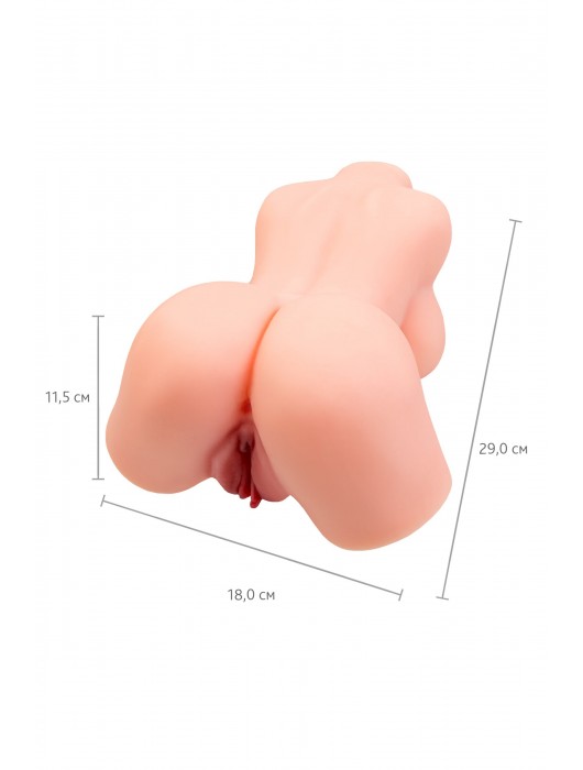 Реалистичный мастурбатор в форме женского тела с 2 любовными входами - No Name - в Кургане купить с доставкой