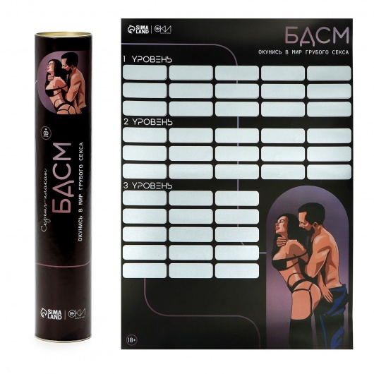 Плакат для двоих со скретч-слоем «БДСМ» - Сима-Ленд - купить с доставкой в Кургане