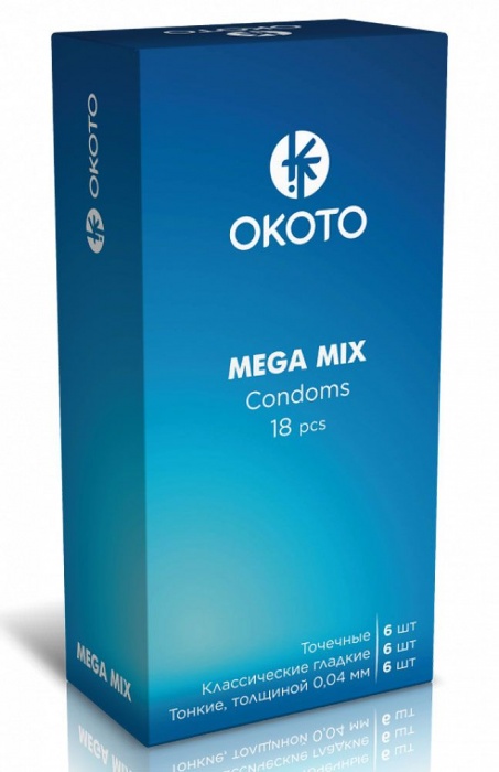 Презервативы OKOTO Mega Mix - 18 шт. - Sitabella - купить с доставкой в Кургане