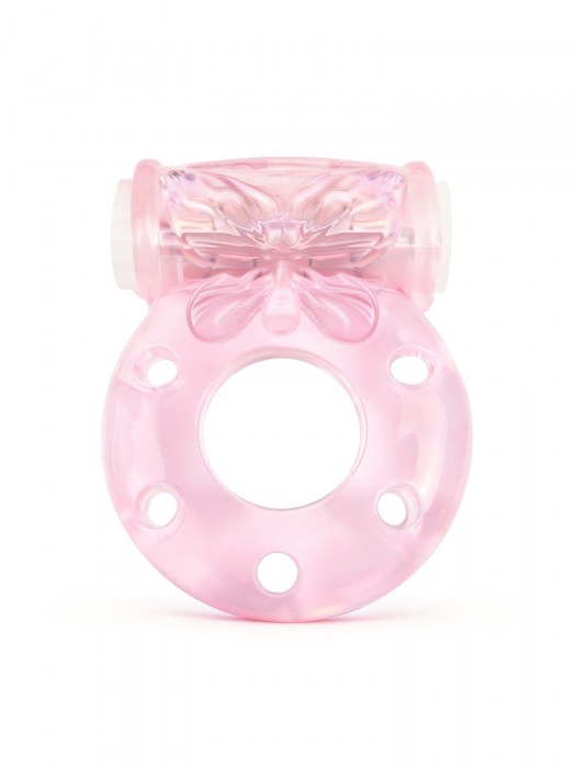 Розовое эрекционное виброкольцо с бабочкой - 1137 - в Кургане купить с доставкой