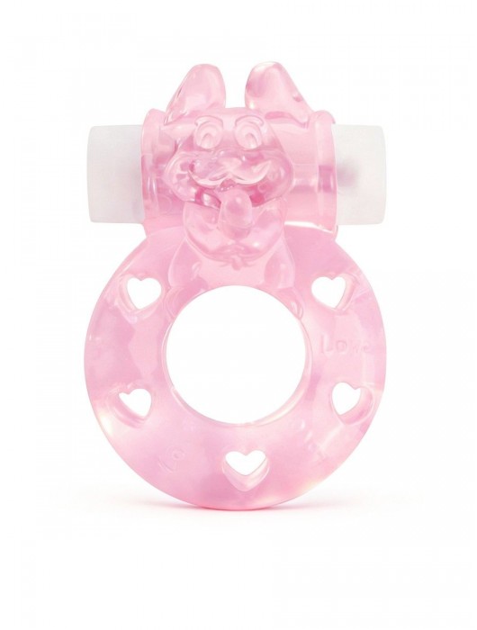 Розовое эрекционное виброкольцо в форме зайчика - 1137 - в Кургане купить с доставкой