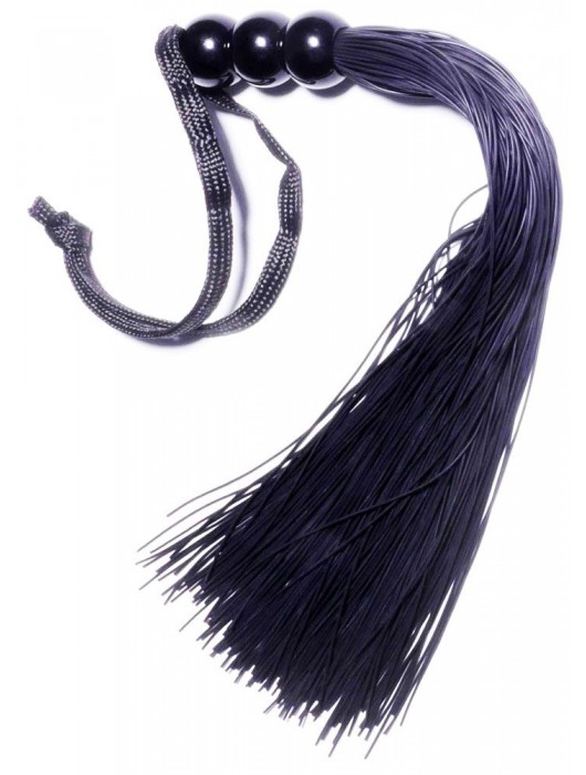 Черная силиконовая плетка - 25,4 см. - Boys of Toys - купить с доставкой в Кургане