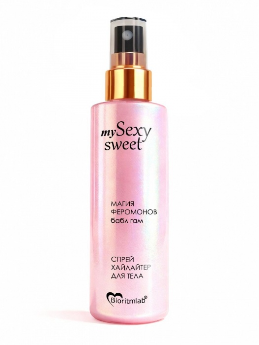 Спрей хайлайтер для тела Sexy Sweet с ароматом бабл-гам, шиммером и феромонами - 200 мл. -  - Магазин феромонов в Кургане