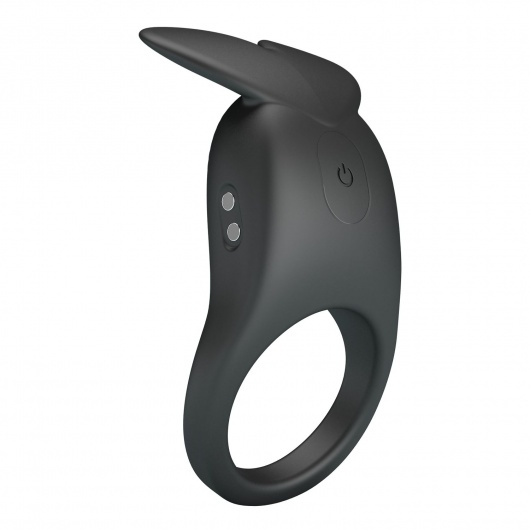 Черное перезаряжаемое виброкольцо Carlton - Baile - в Кургане купить с доставкой