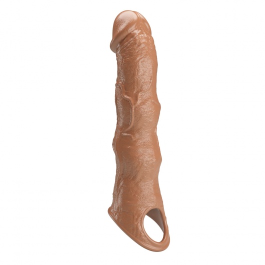 Карамельный фаллоудлинитель с 3 вставками - 28 см. - Baile - в Кургане купить с доставкой