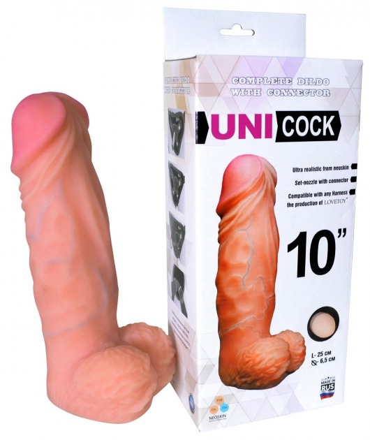 Фаллическая насадка Харнесс UNICOCK 10  - 25 см. - LOVETOY (А-Полимер) - купить с доставкой в Кургане