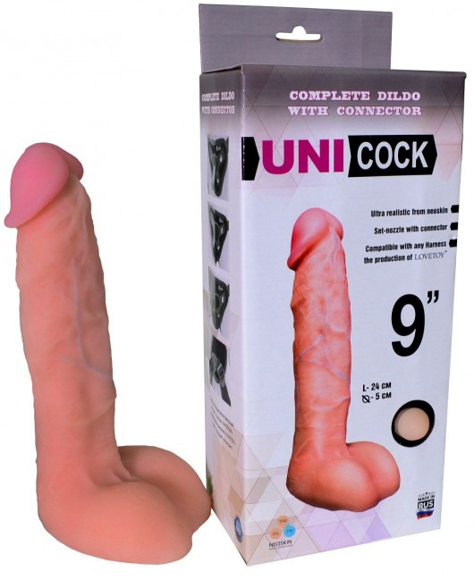 Фаллическая насадка Харнесс UNICOCK 9  - 24 см. - LOVETOY (А-Полимер) - купить с доставкой в Кургане